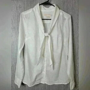 Women's Michael Kors long sleeve tie blouse size 4